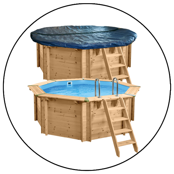 Sommer- und Winterabdeckung Holzpool Bali