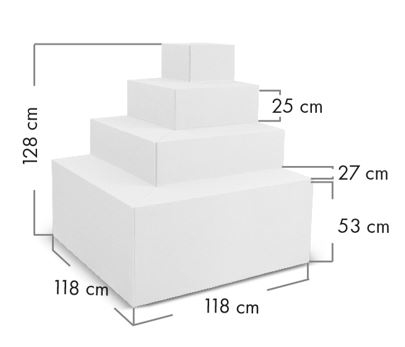TrendStone Ecktreppe Smart links, Grundma&szlig; 118 x 118 cm